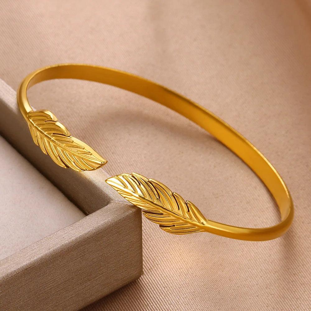 Pulseira Punk Snake Cuff Dourada Ajustável - Dorelle Joias