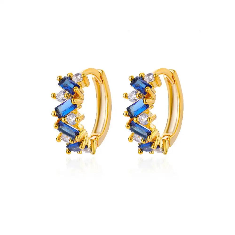 Brinco de Aço Inoxidável com Zircônia Arco-Íris - Dorelle Joias