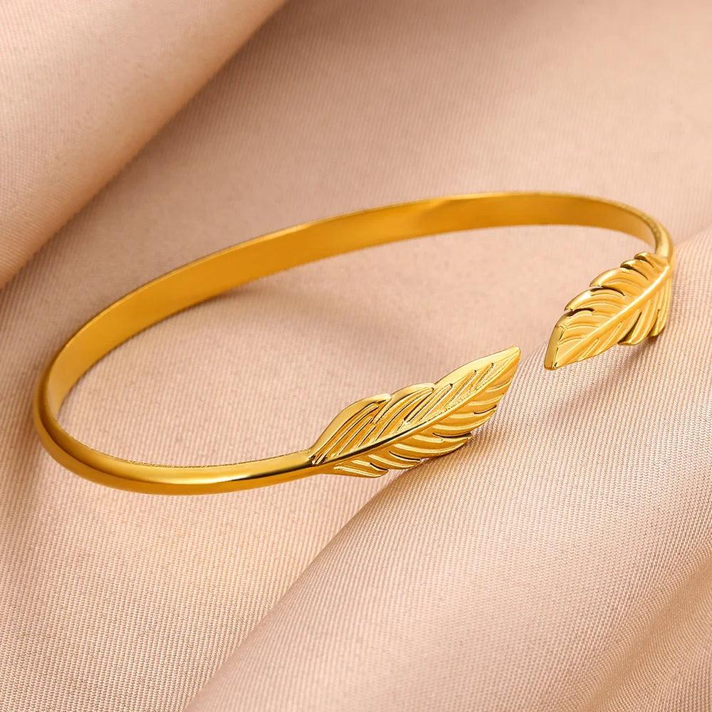Pulseira Punk Snake Cuff Dourada Ajustável - Dorelle Joias