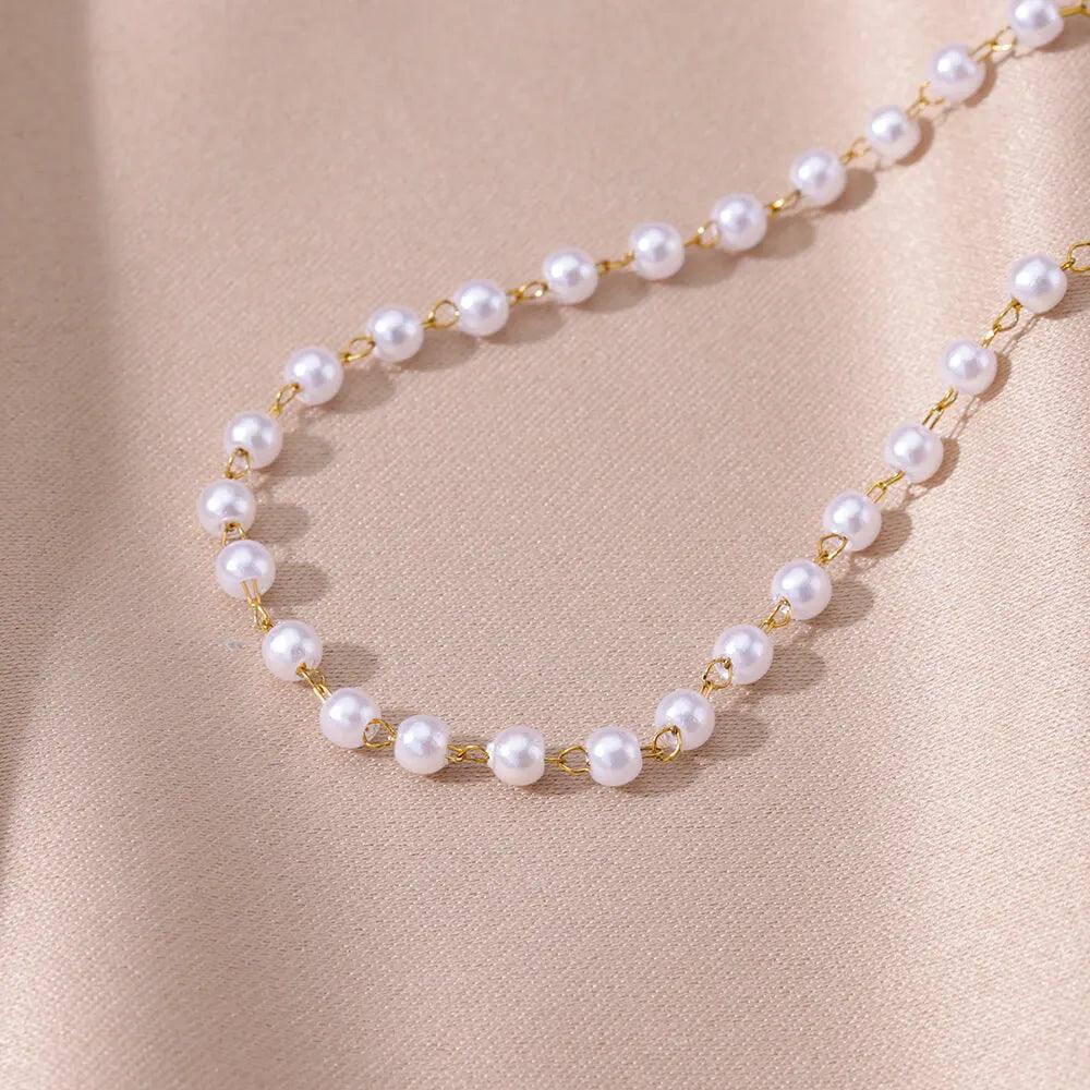 Pulseira de Pérolas e Aço Inoxidável - Elegância Moderna - Dorelle Joias