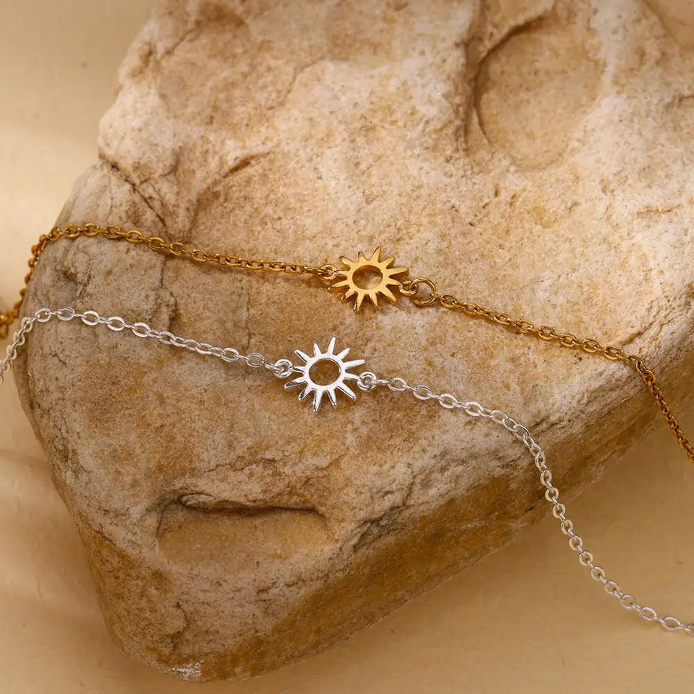 Pulseira Solar de Aço Inoxidável - Charme e Elegância - Dorelle Joias