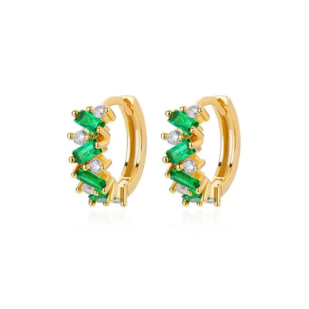 Brinco de Aço Inoxidável com Zircônia Arco-Íris - Dorelle Joias