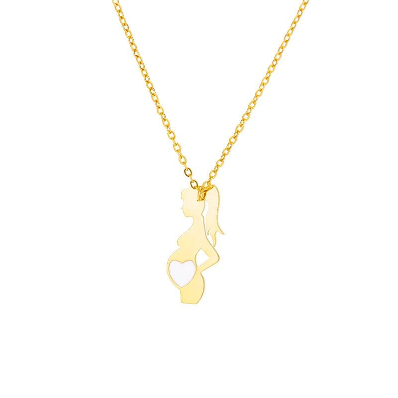 Colar Amuleto de Aço Inoxidável Dourado para Mães - Dorelle Joias