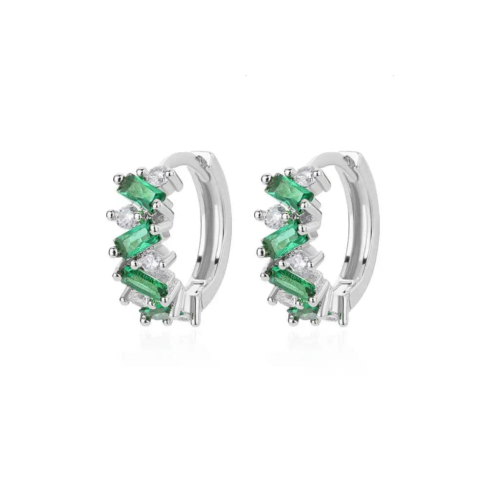 Brinco de Aço Inoxidável com Zircônia Arco-Íris - Dorelle Joias
