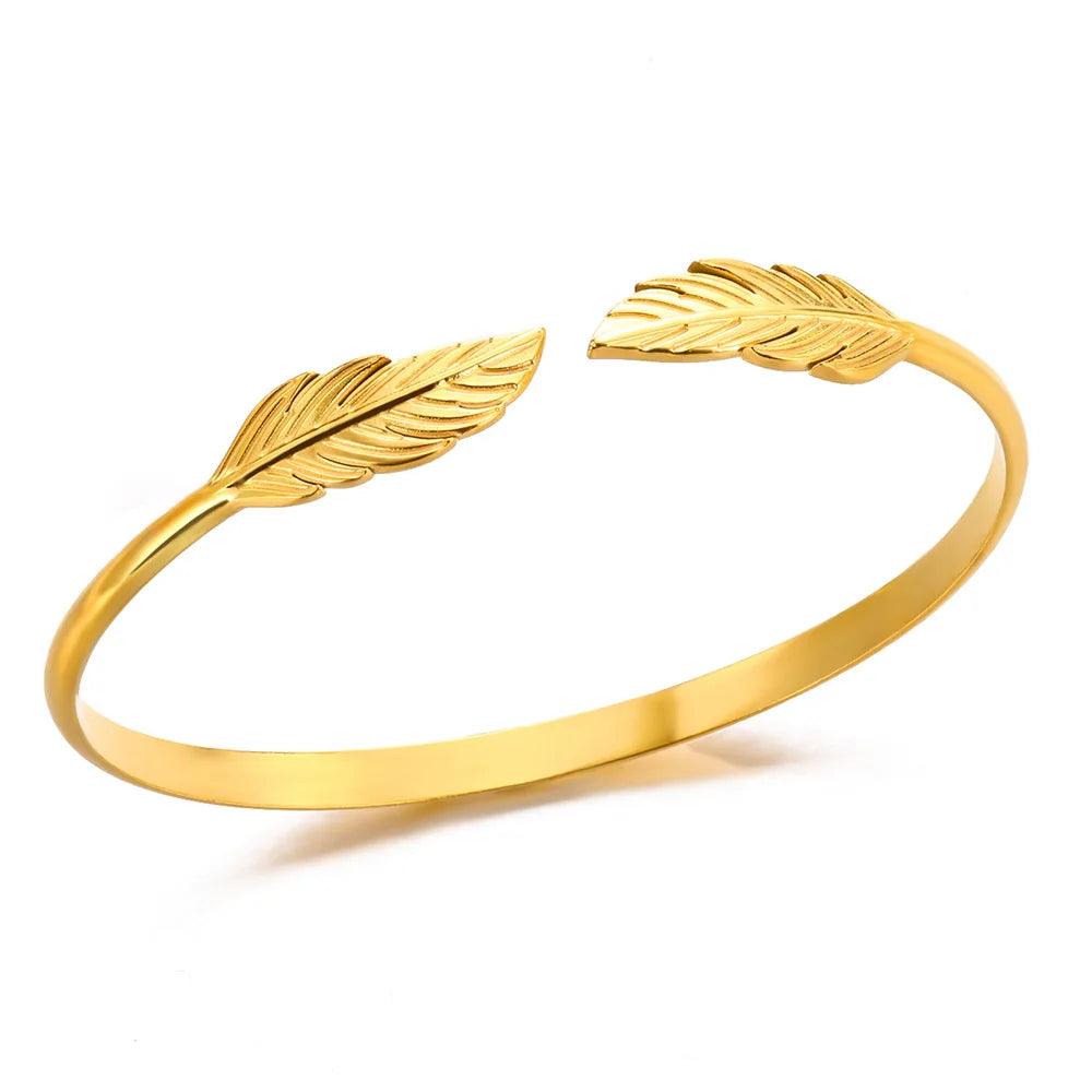 Pulseira Punk Snake Cuff Dourada Ajustável - Dorelle Joias