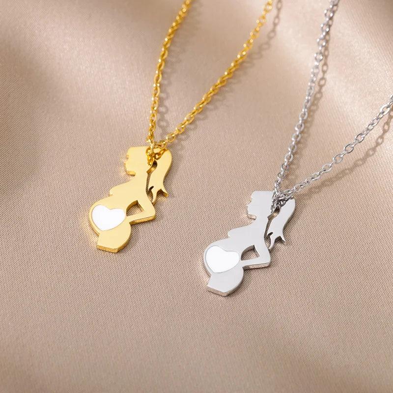 Colar Amuleto de Aço Inoxidável Dourado para Mães - Dorelle Joias